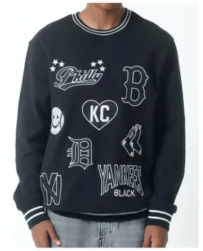 Multi Patch Crewneck Sweatshirt