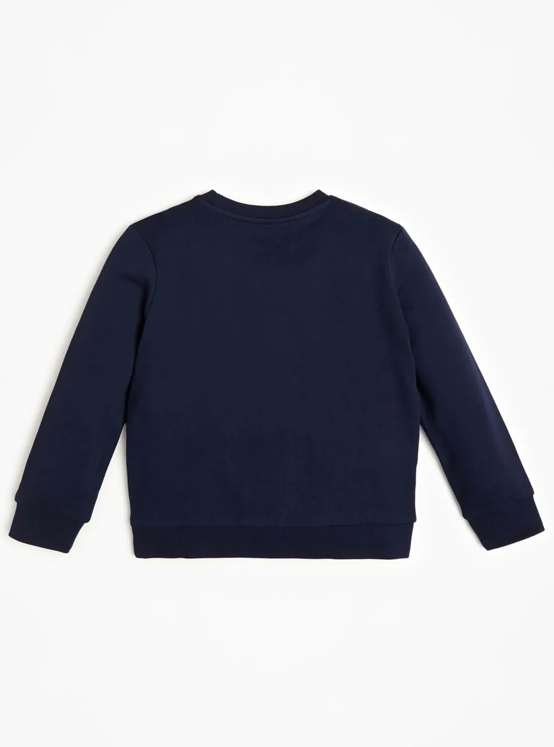 Navy Blue Long Sleeve Fleece Pullover Top (2-7)