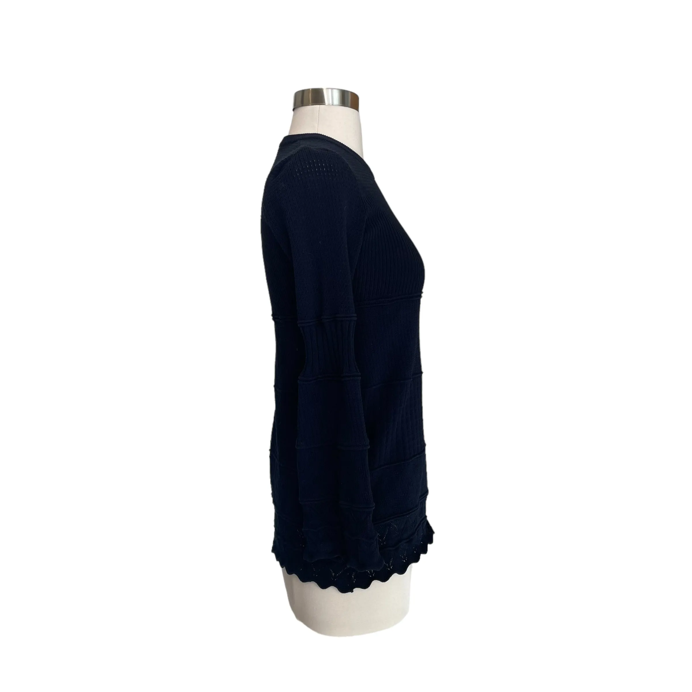 Navy Long Sleeve Top - XS