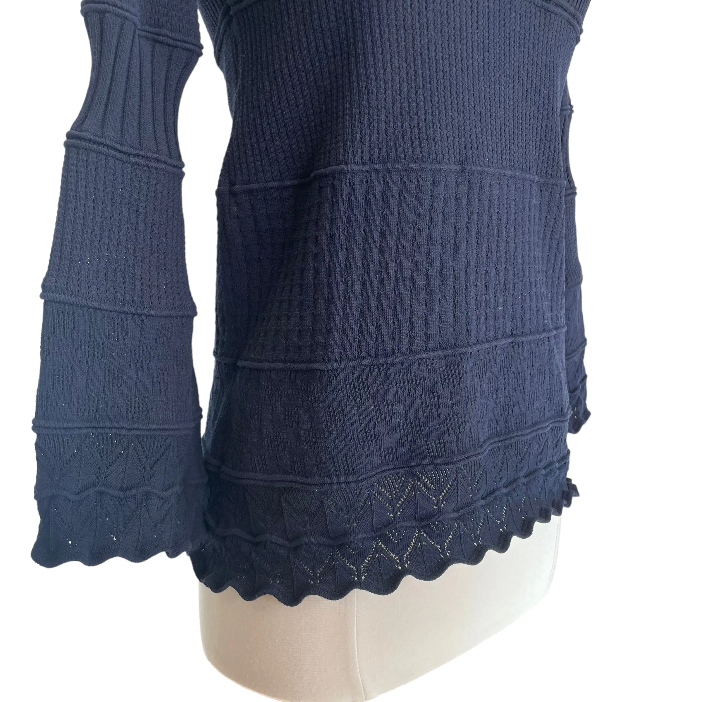 Navy Long Sleeve Top - XS