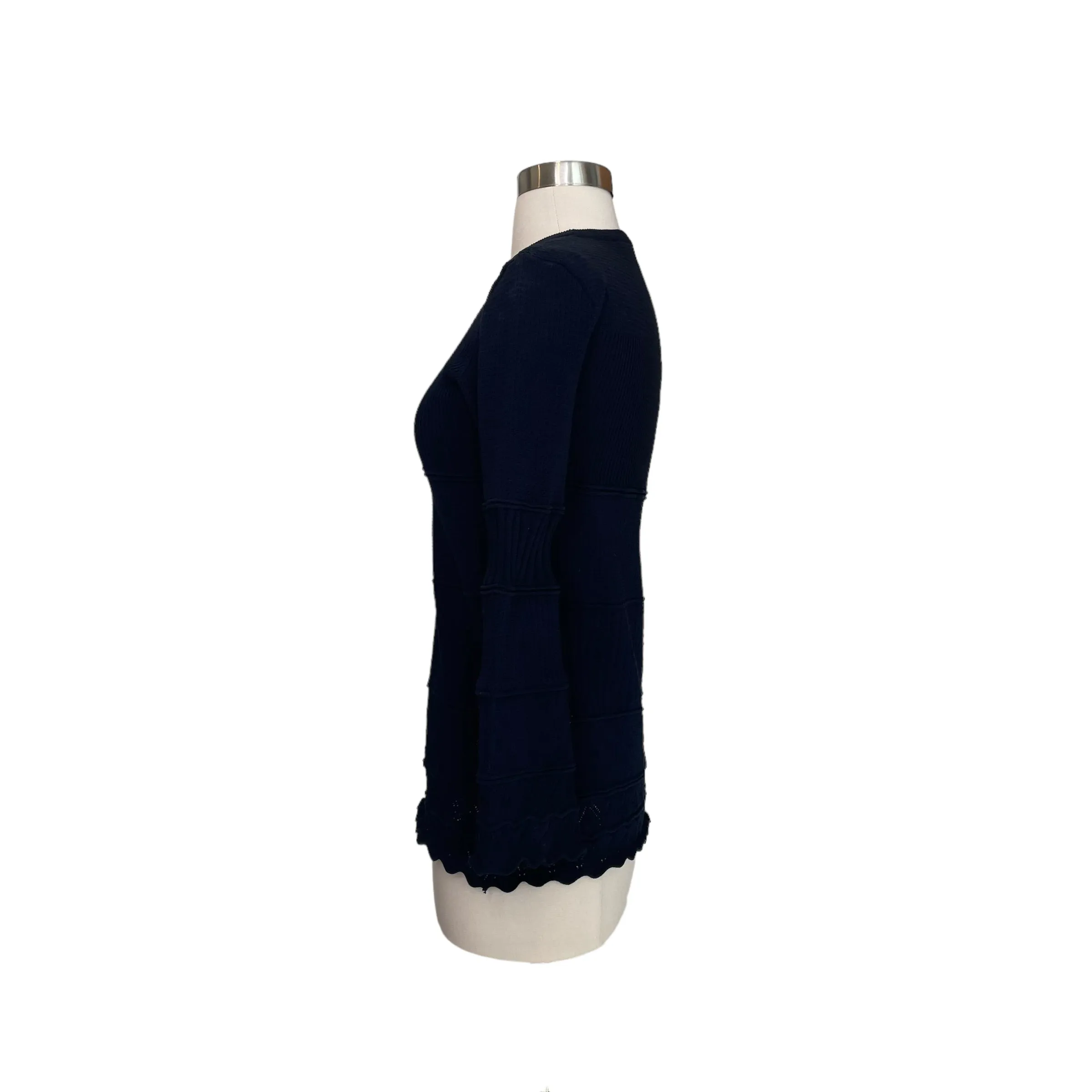 Navy Long Sleeve Top - XS
