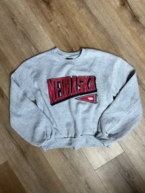 Nebraska Pennant Cropped Crewneck Sweatshirt