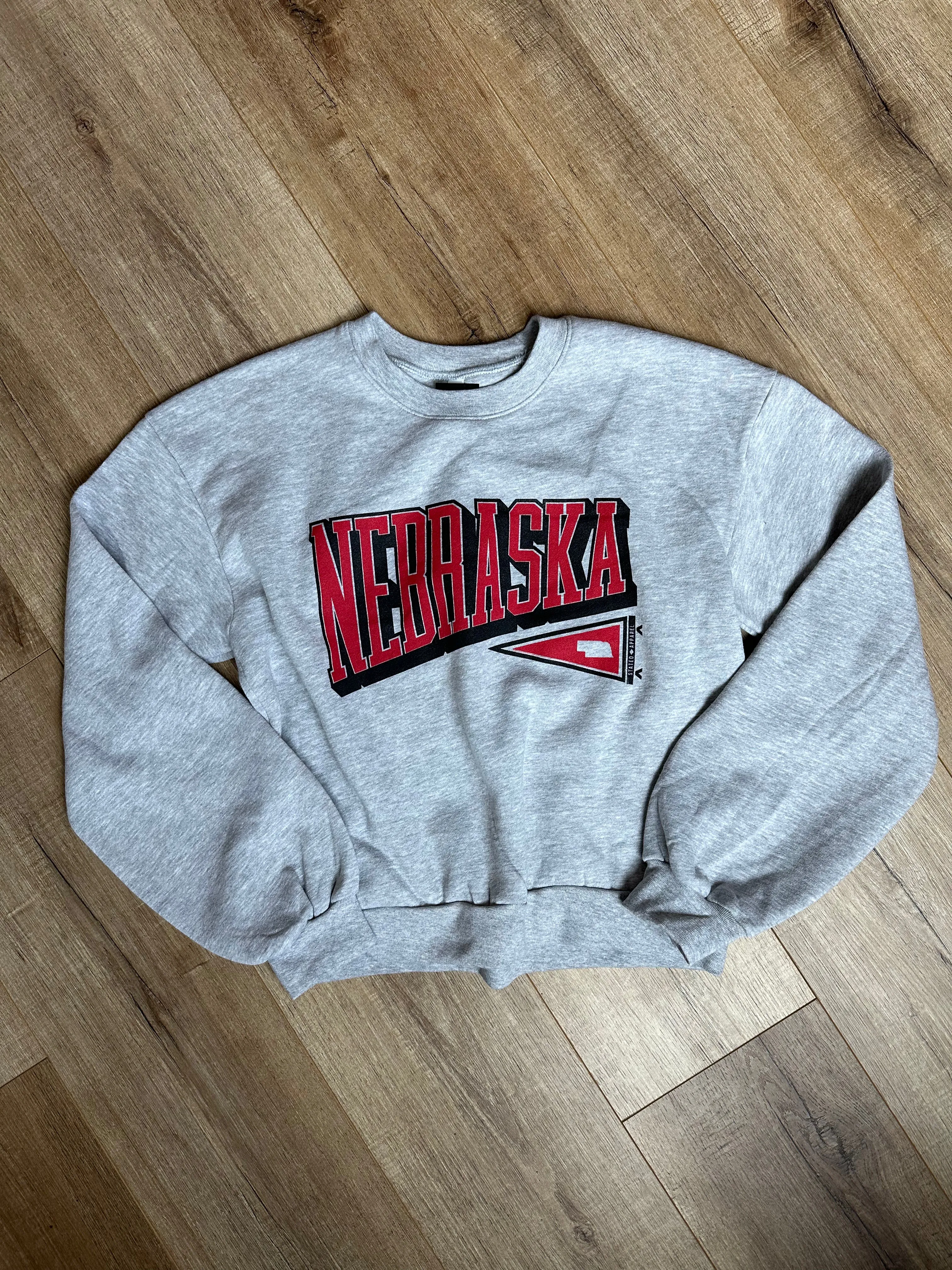 Nebraska Pennant Cropped Crewneck Sweatshirt
