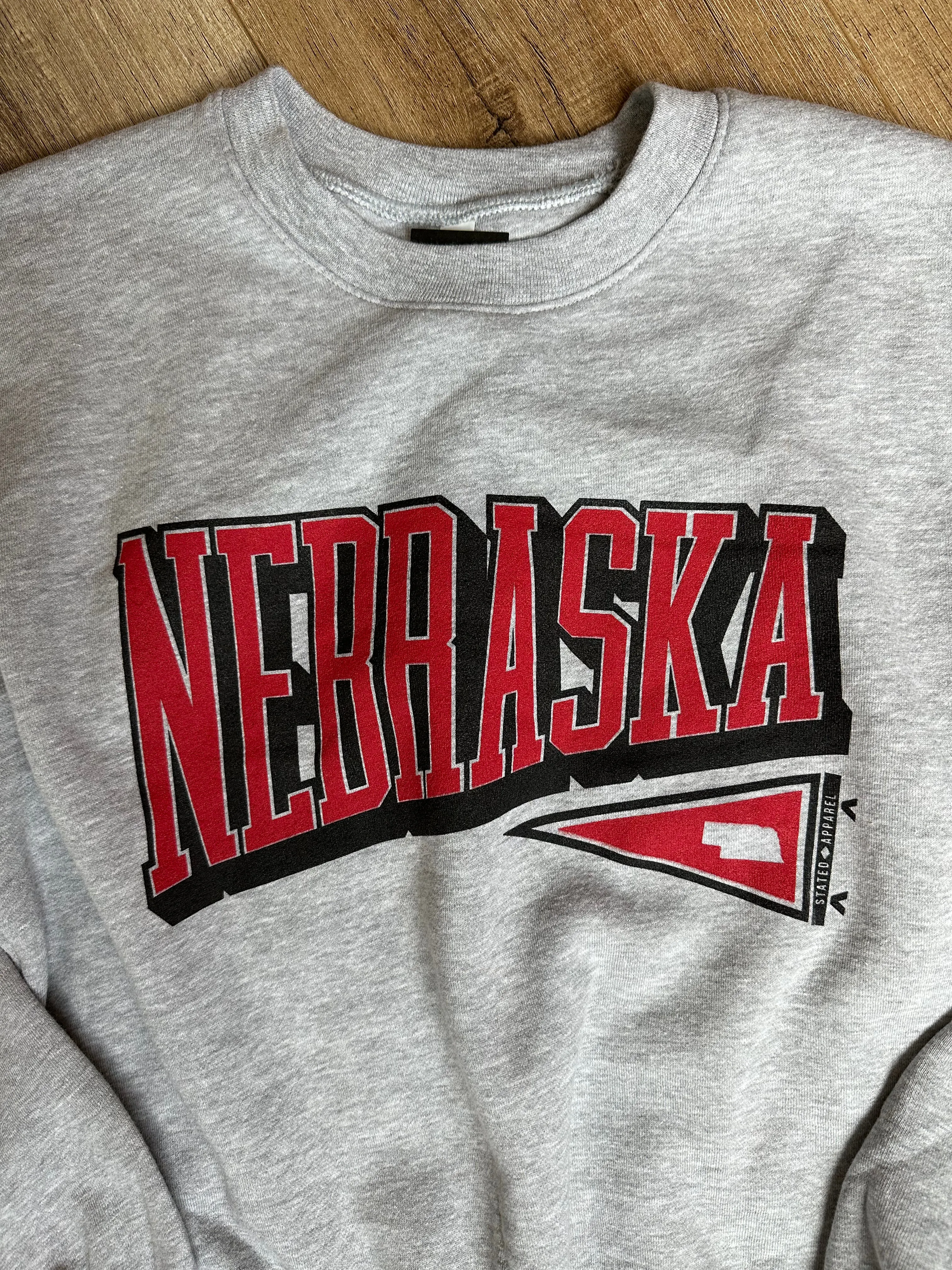 Nebraska Pennant Cropped Crewneck Sweatshirt