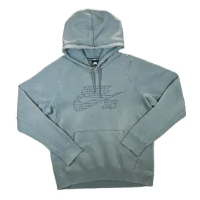 NIKE SB Skateboarding Embroidered Big Logo Spellout Faded Pullover Hoodie