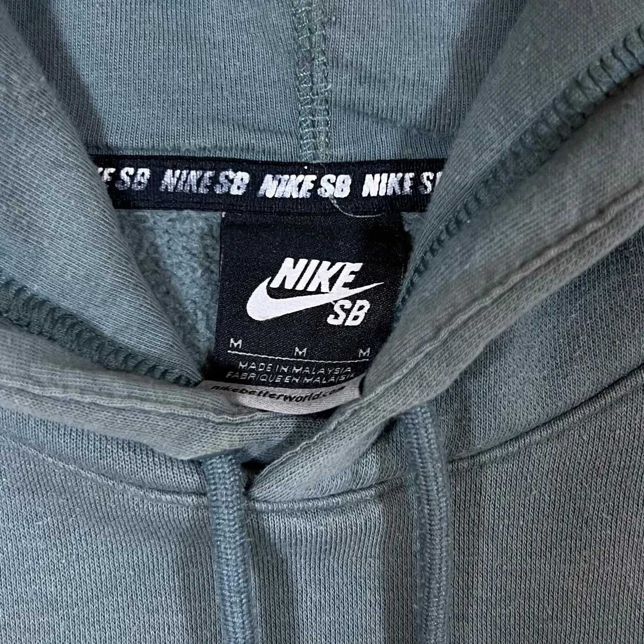 NIKE SB Skateboarding Embroidered Big Logo Spellout Faded Pullover Hoodie