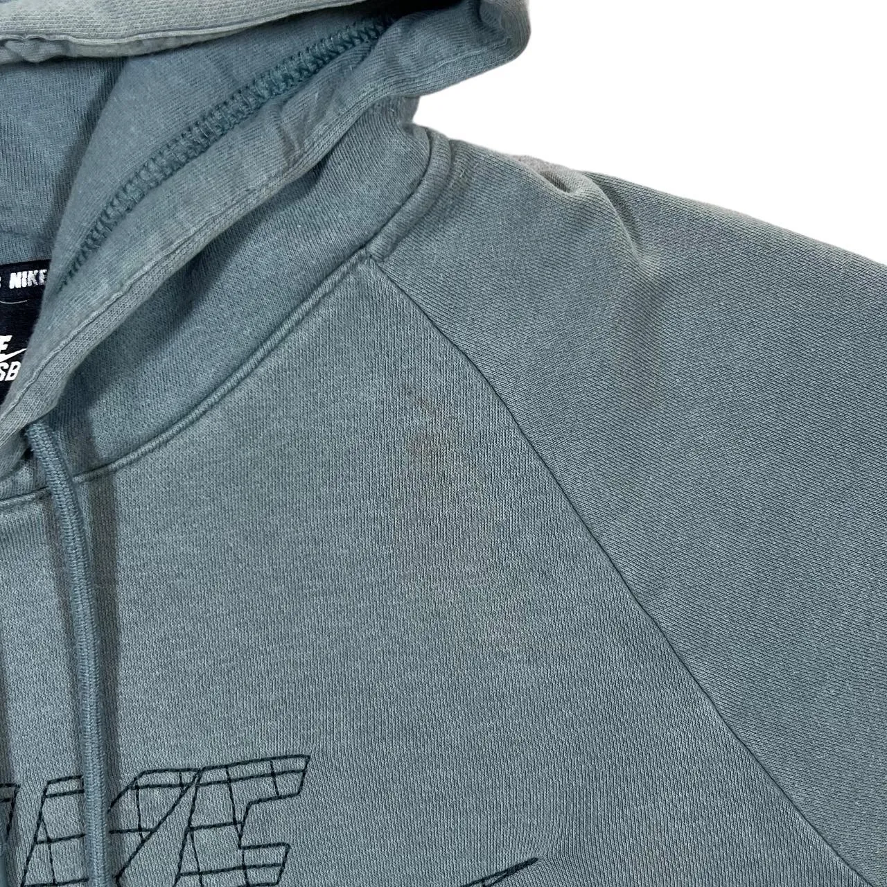 NIKE SB Skateboarding Embroidered Big Logo Spellout Faded Pullover Hoodie
