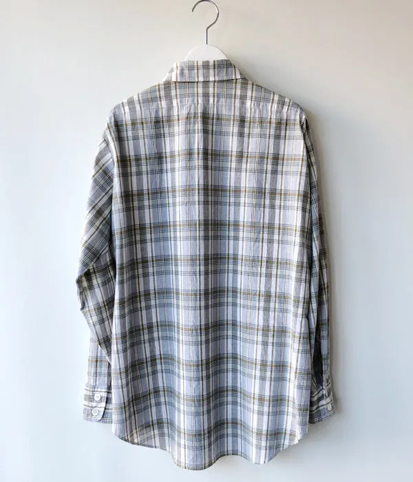 nowos/CHECK SHIRT(BLUE)