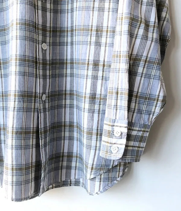 nowos/CHECK SHIRT(BLUE)