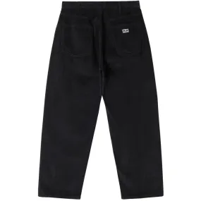 OBEY BIGWIG BAGGY CORDUROY PANT // DIGITAL BLACK