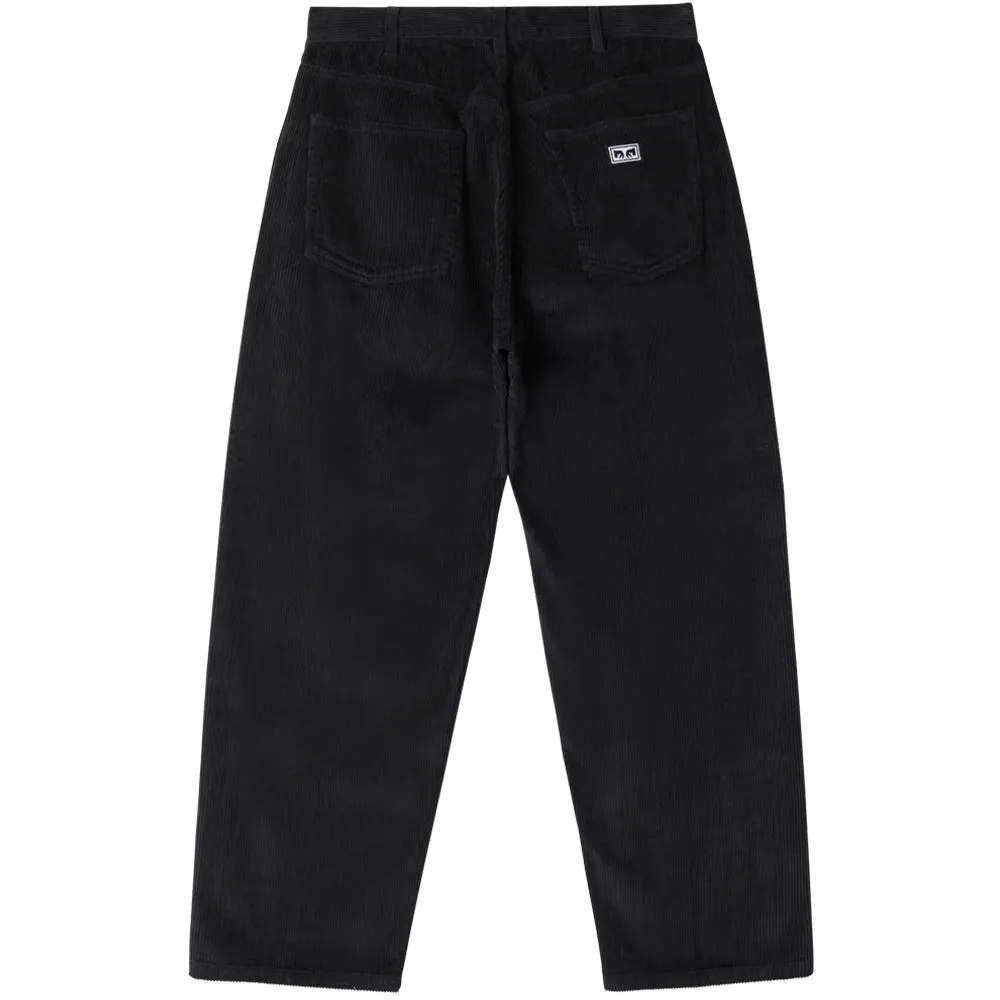 OBEY BIGWIG BAGGY CORDUROY PANT // DIGITAL BLACK