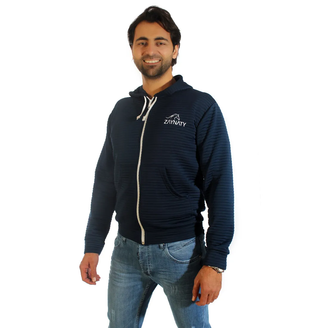 Original Zaynaty Embroider Full Zip Up Stylish Hoodies -6010