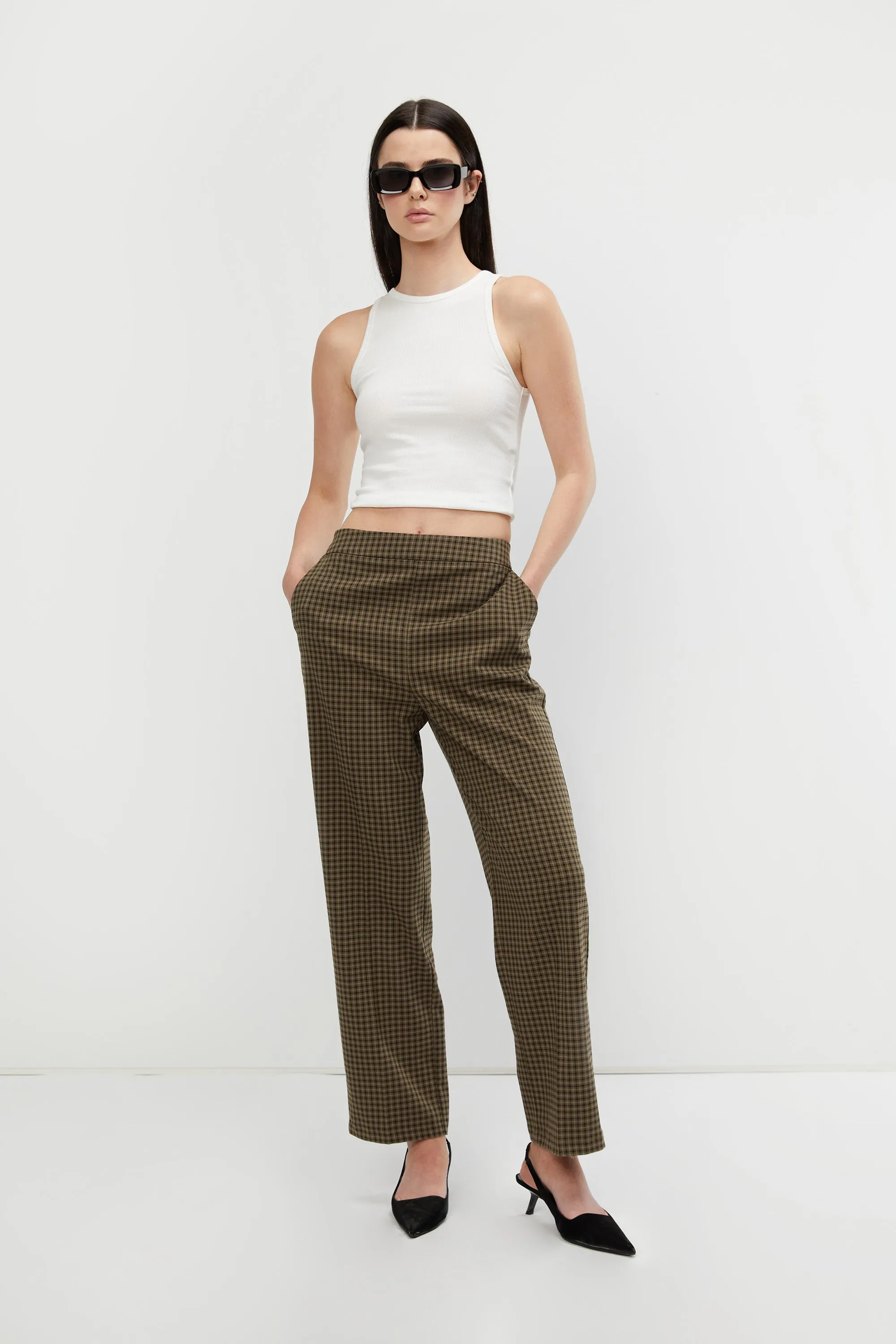 PLAID TROUSER