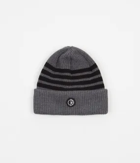 Polar Stripe Merino Beanie - Grey