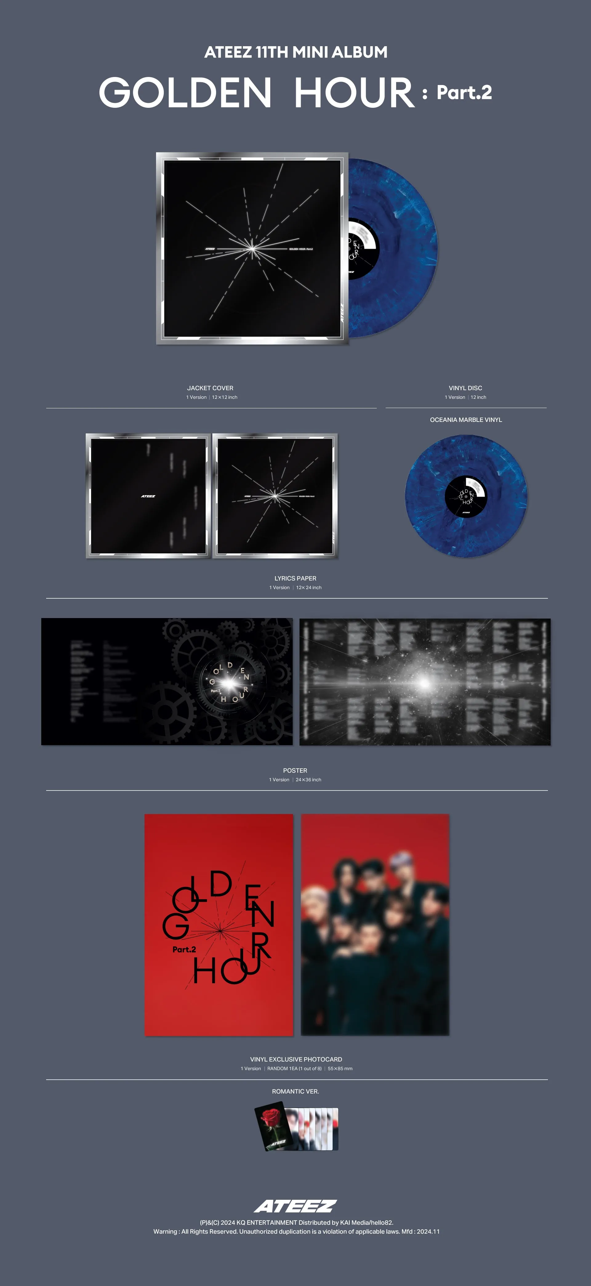 (POP-UP EXCL.) ATEEZ - GOLDEN HOUR : Part.2 - POP-UP (Vinyl)