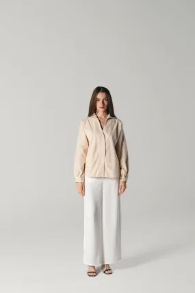 Poplin Shirt Beige