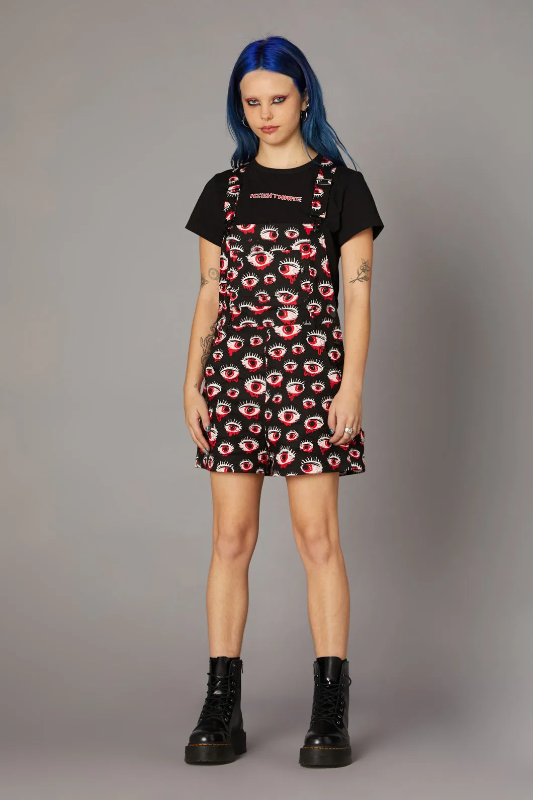 Printed Drill Punk Overall