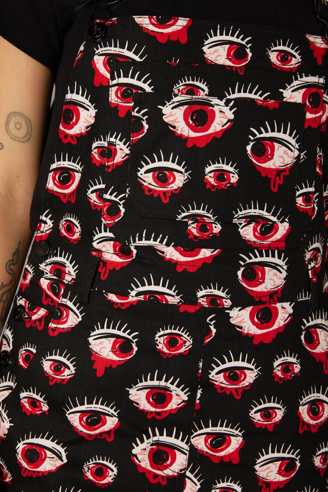 Printed Drill Punk Overall