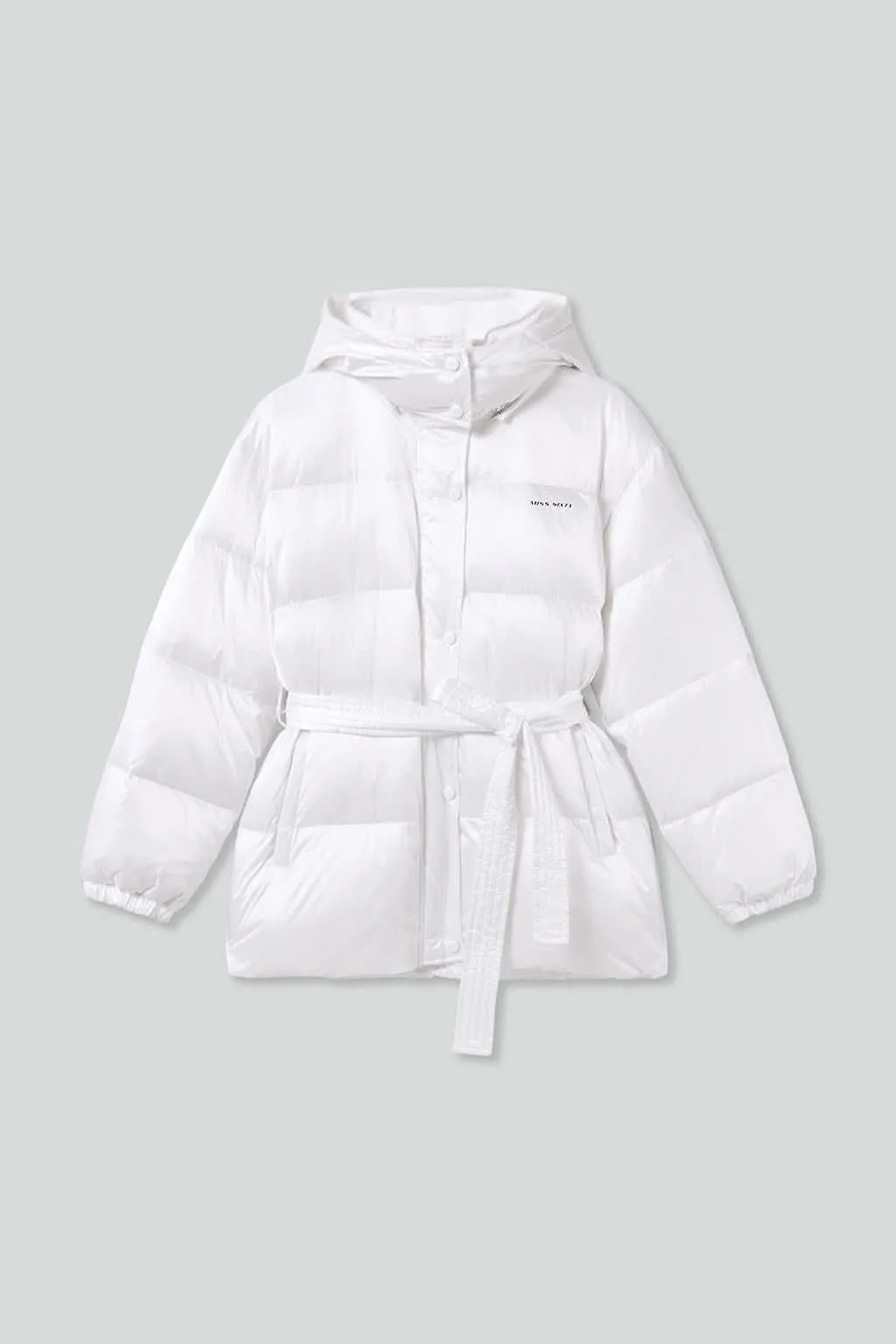 Puffy Jacket With Belt