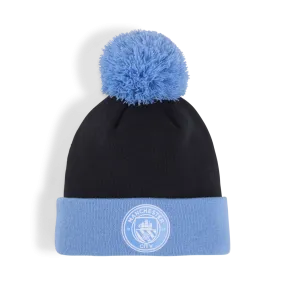Puma Manchester City Ess Pom Beanie Navy/Team Light Blue
