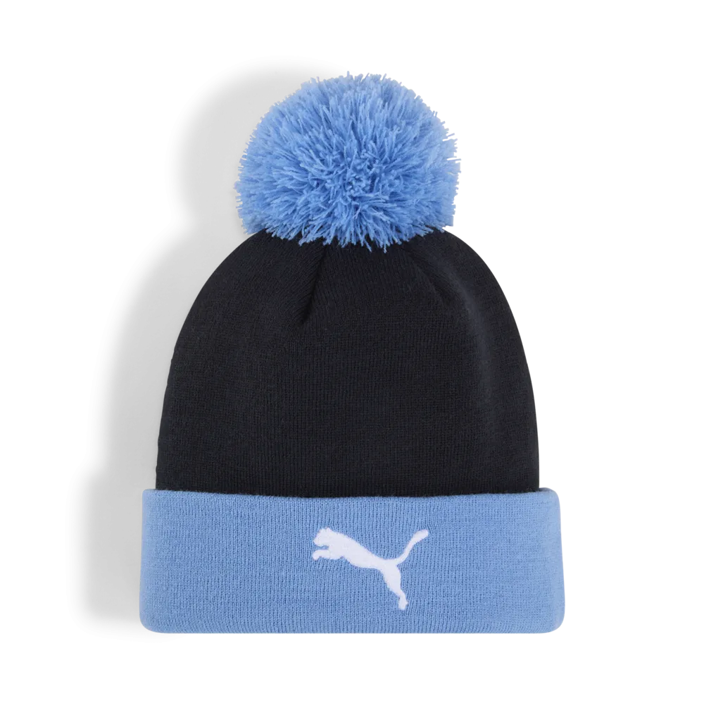 Puma Manchester City Ess Pom Beanie Navy/Team Light Blue