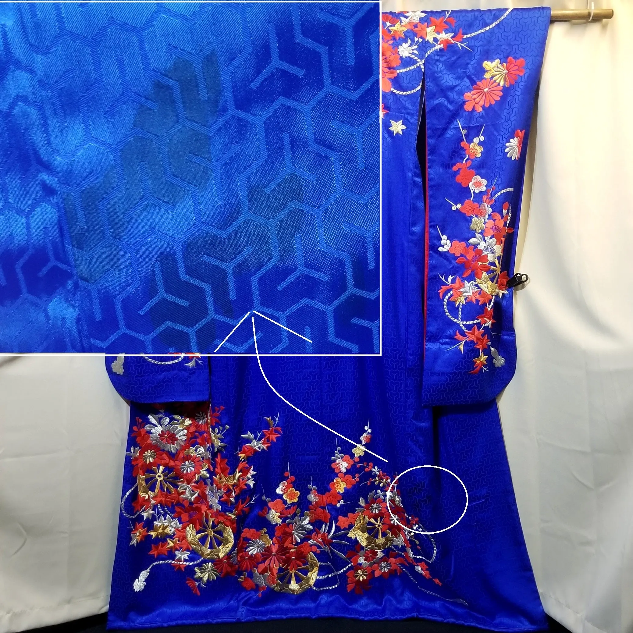 "Entirely Embroidered" Vintage Japanese Kakeshita