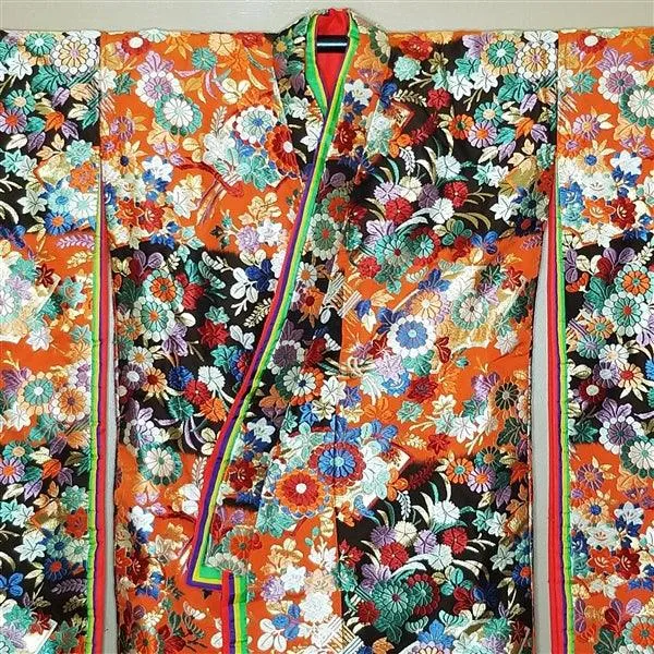 "Floral Collage" Vintage Wedding Kimono (Uchikake)
