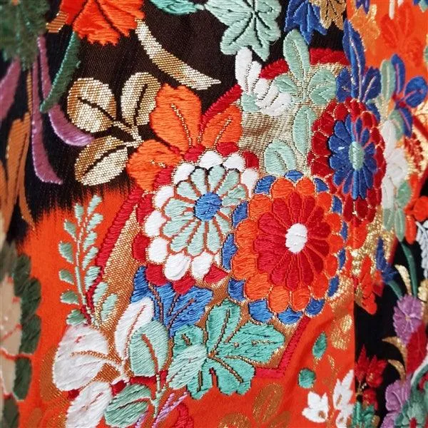 "Floral Collage" Vintage Wedding Kimono (Uchikake)
