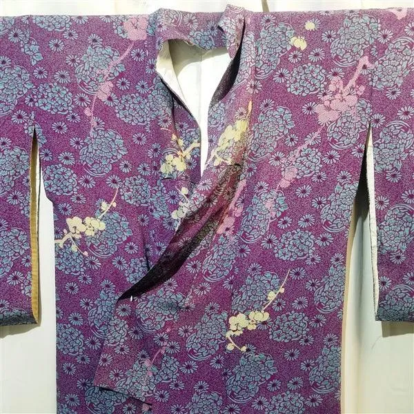 "Ume Silhouette" Vintage Kimono
