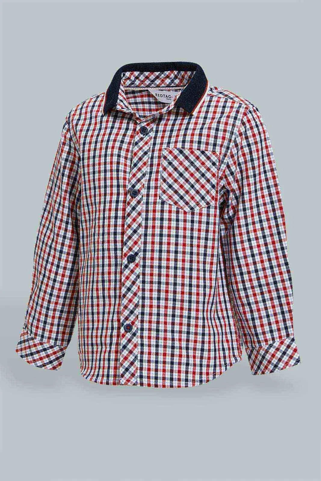 Red Checkered Long Sleeved Shirt
