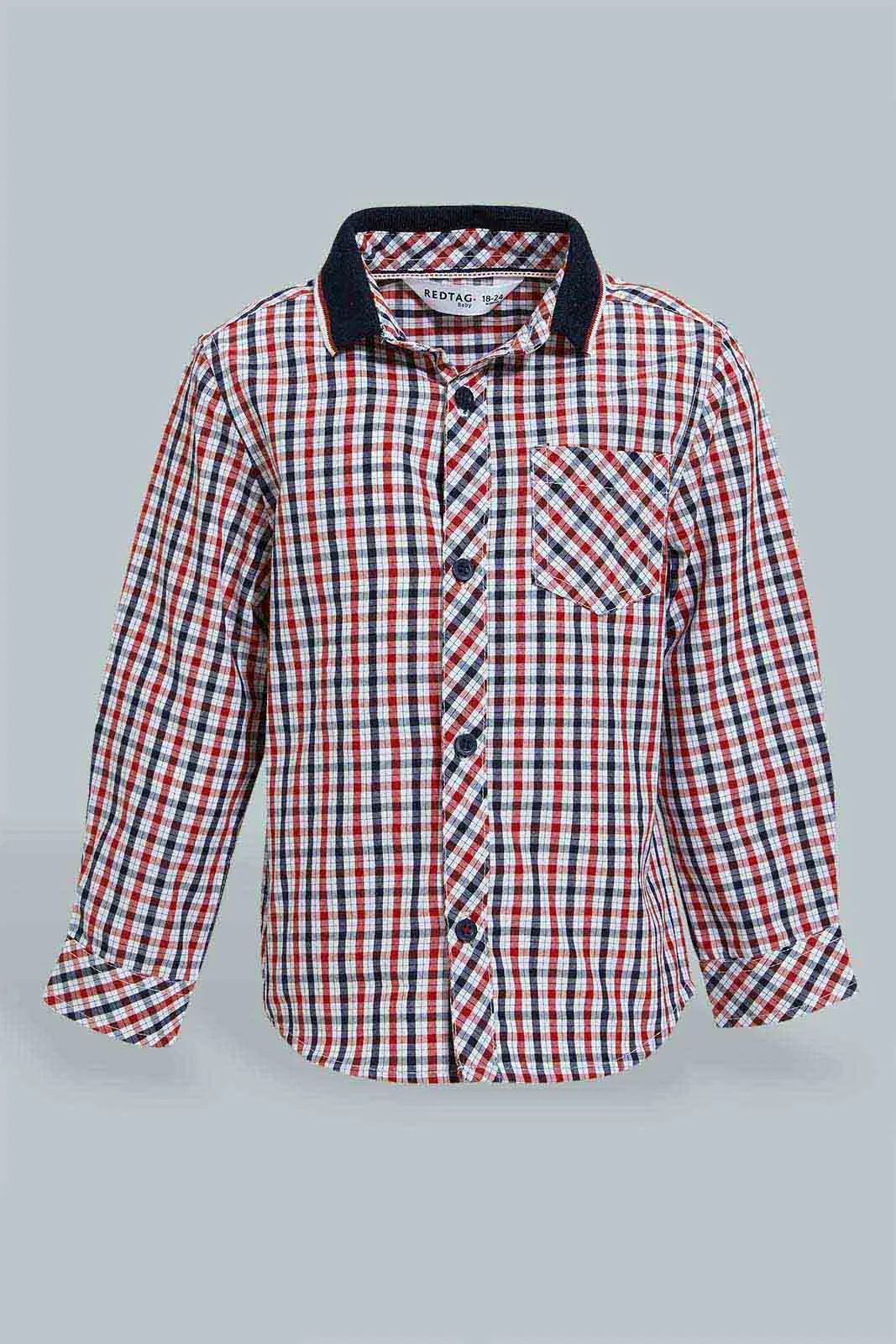 Red Checkered Long Sleeved Shirt