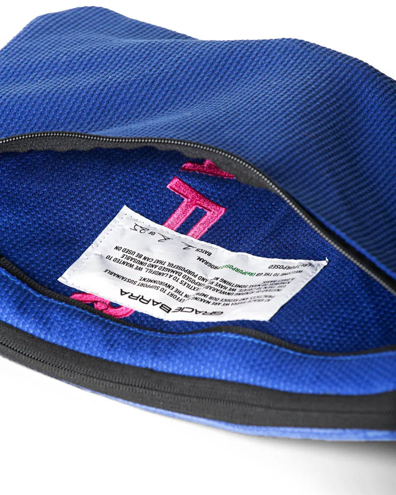 Repurposed Small Laptop Sleeve - Blue