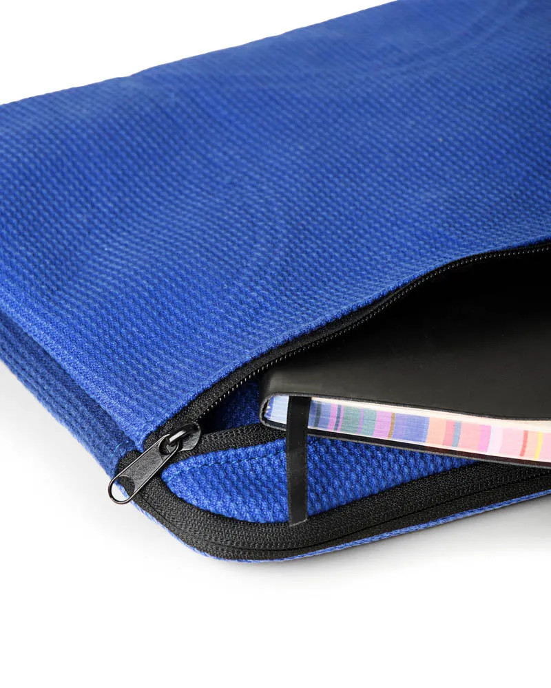 Repurposed Small Laptop Sleeve - Blue