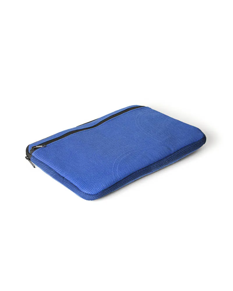 Repurposed Small Laptop Sleeve - Blue