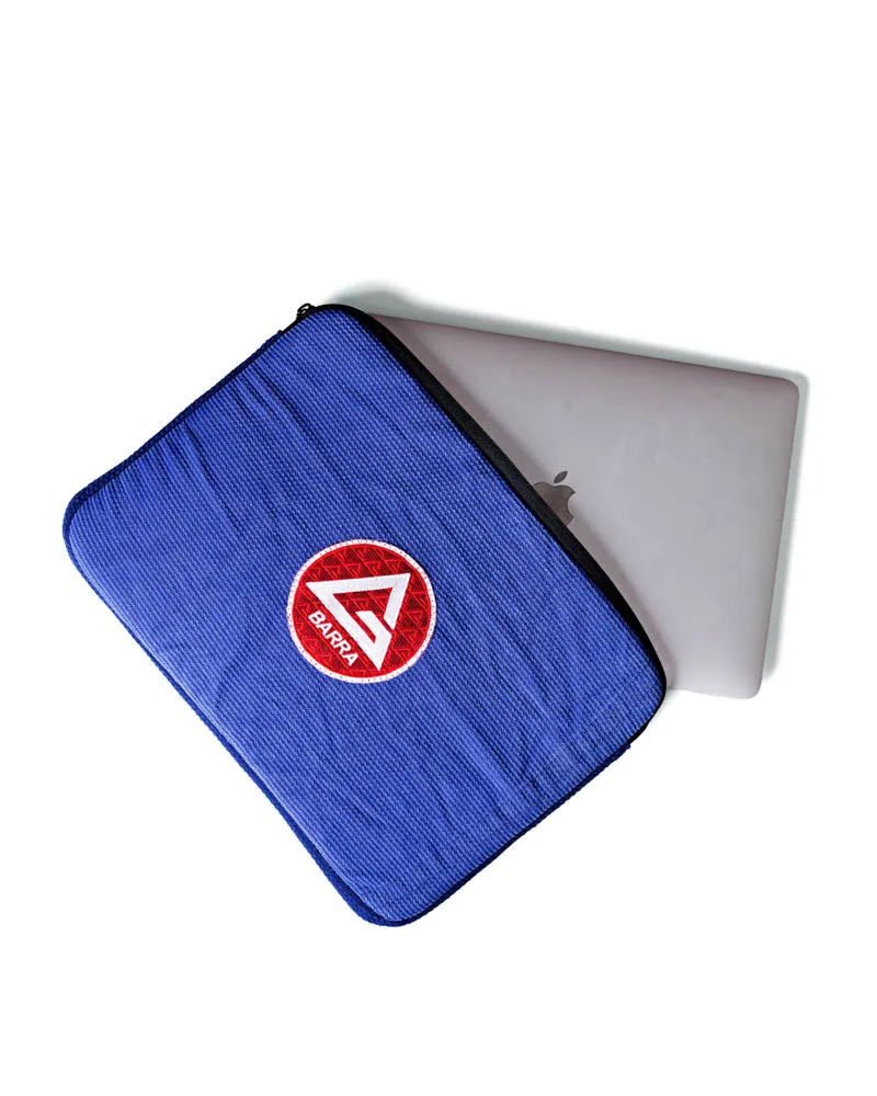 Repurposed Small Laptop Sleeve - Blue