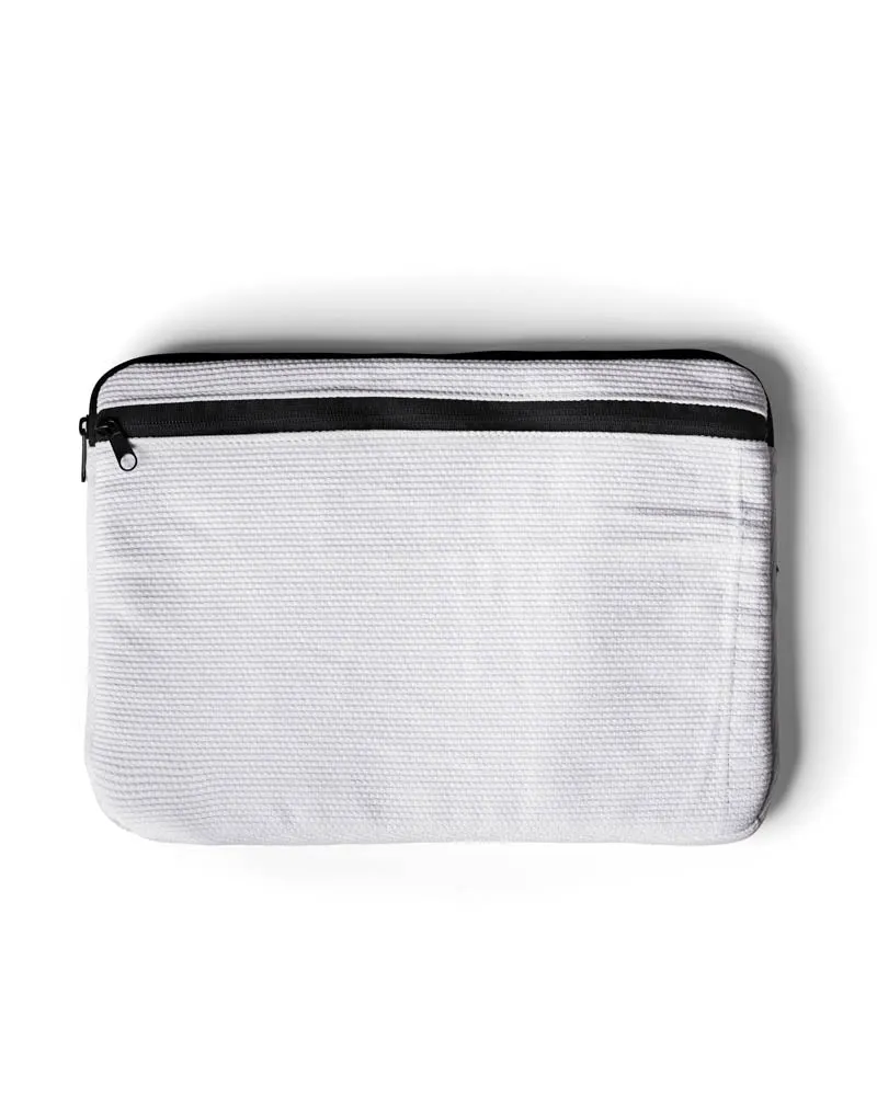 Repurposed Small Laptop Sleeve - White