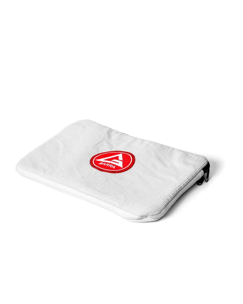 Repurposed Small Laptop Sleeve - White