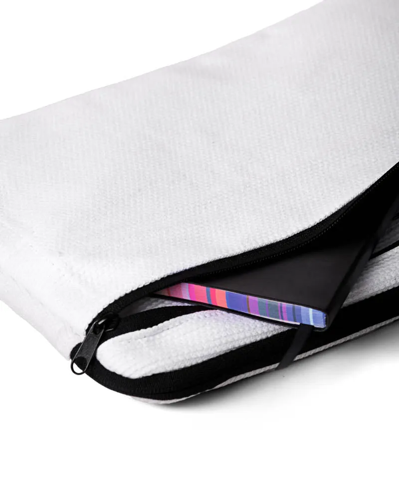 Repurposed Small Laptop Sleeve - White