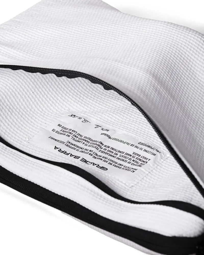Repurposed Small Laptop Sleeve - White