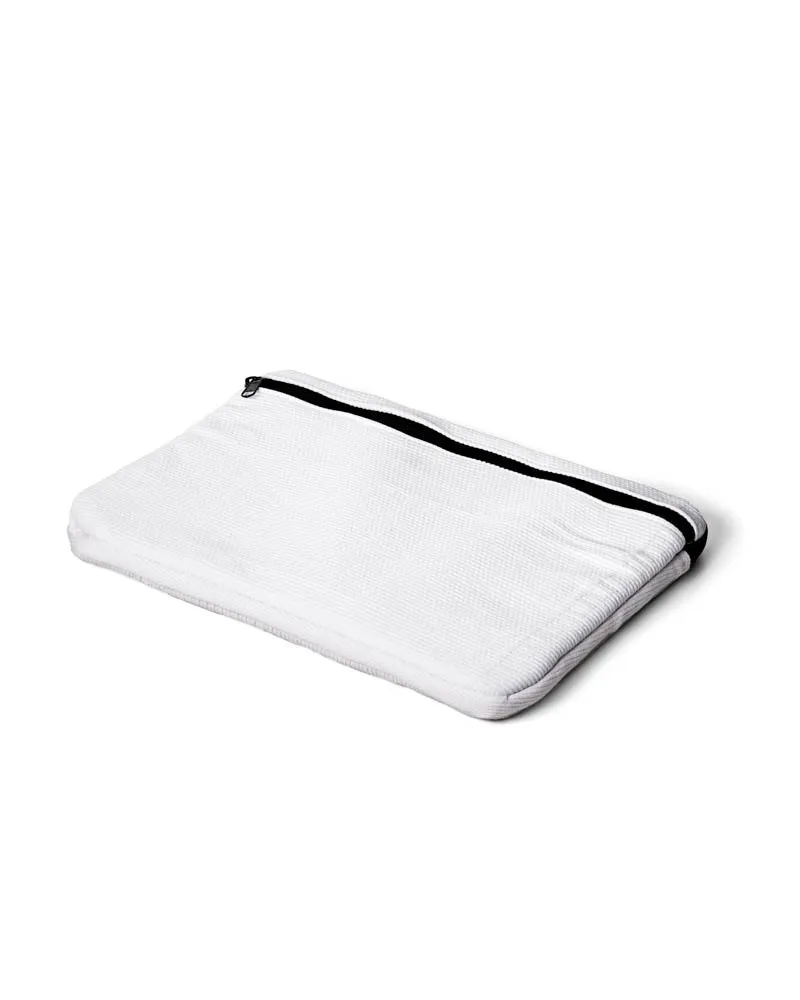 Repurposed Small Laptop Sleeve - White