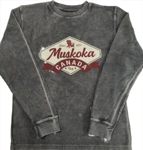 Ribbed Grey Muskoka Sweatshirt