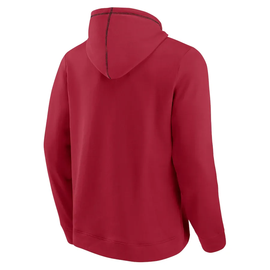 San Francisco 49ers Fanatics Branded Tiebreaker Pullover Hoodie - Scarlet