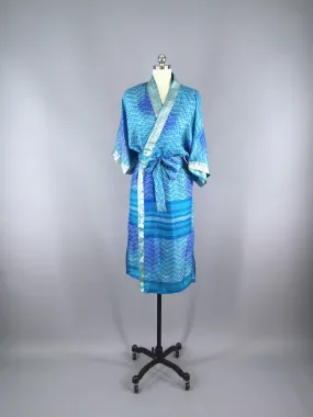 Sari Robe / Blue Waves