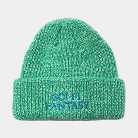 Sci-Fi Fantasy - Mixed Yarn Logo Beanie - Green / Cream