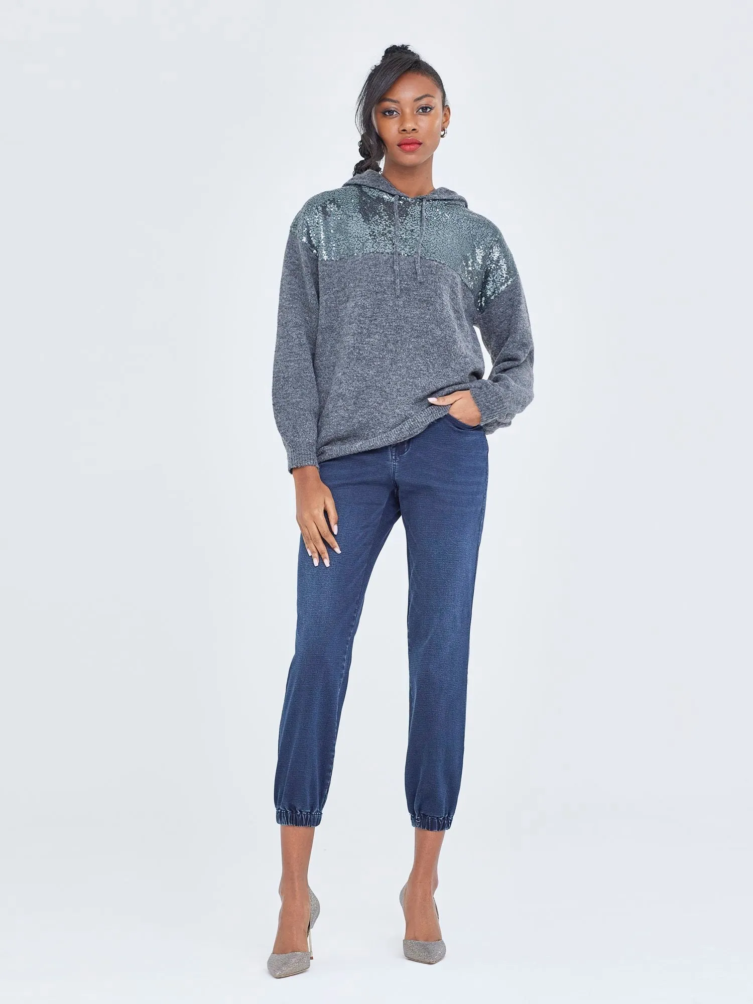 Sequin Hoodie Sweater
