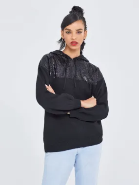 Sequin Hoodie Sweater