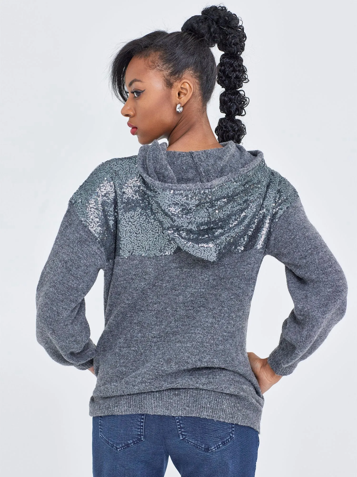 Sequin Hoodie Sweater