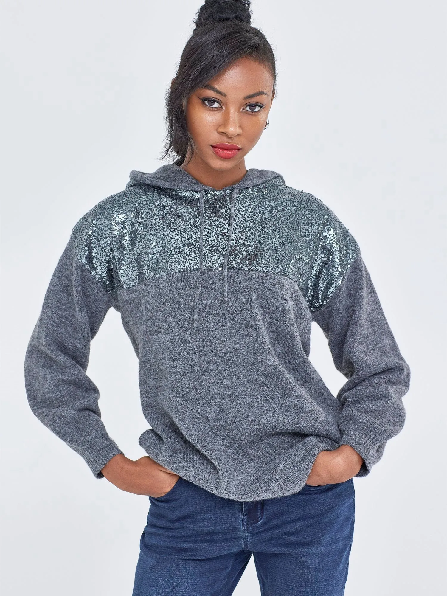 Sequin Hoodie Sweater