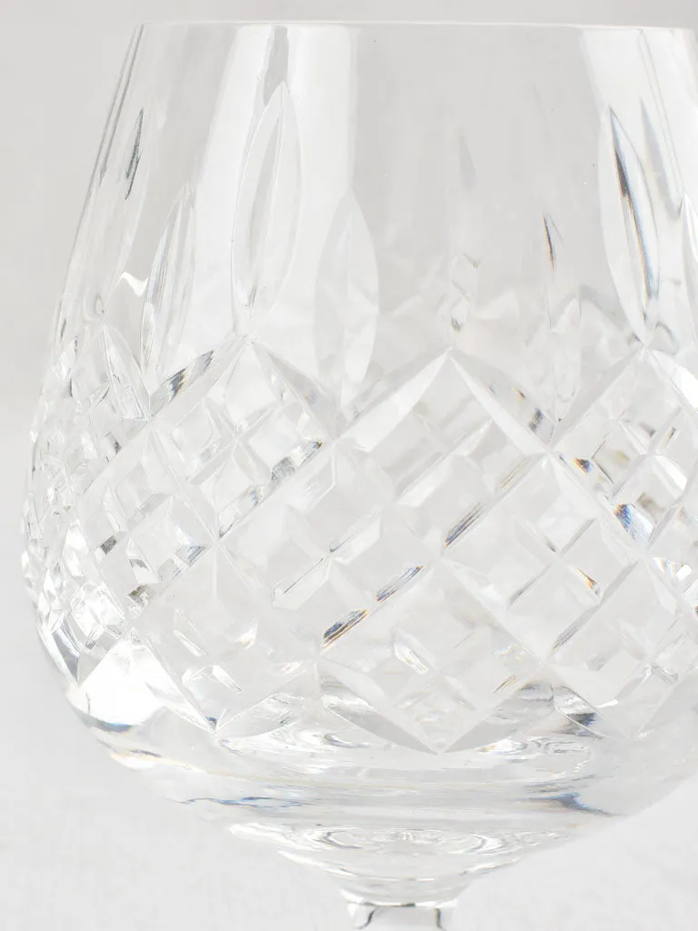 Set of 6 vintage crystal cognac glasses 5½"