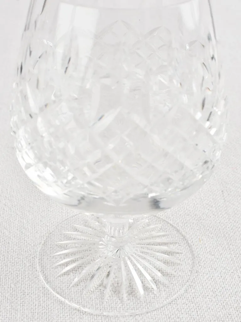 Set of 6 vintage crystal cognac glasses 5½"